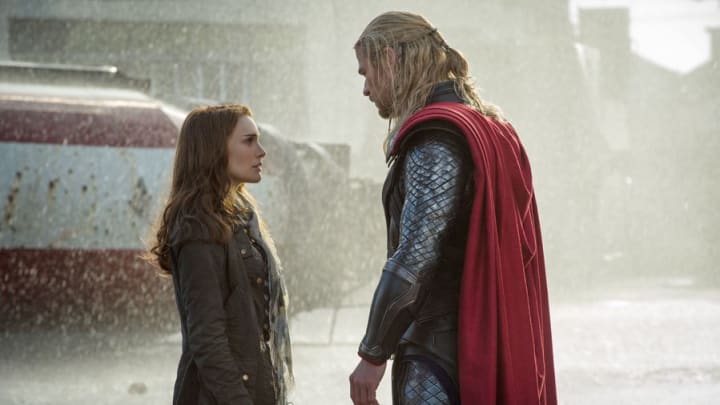 Jane Foster and Thor reunite in Thor: The Dark World.