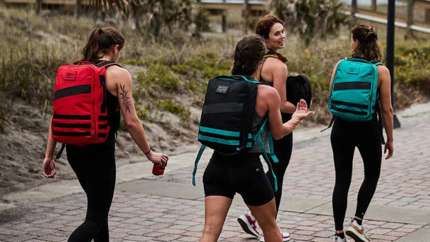 Four women out for a hike