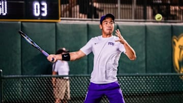 TCU's Duncan Chan contributed to two of the Frogs' four points in the 4-0 sweep of Oklahoma State in the Big 12 Championship quarterfinals. 