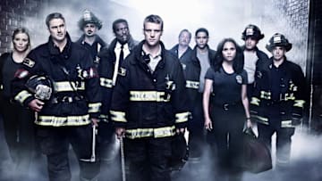CHICAGO FIRE -- Season: 2 -- Pictured: (l-r) Lauren German as Leslie Shay, Taylor Kinney as Kelly Severide, Yuri Sardarov as Brian Zvonecek ?Otis?, Eamonn Walker as Chief Wallace Boden, Jesse Spencer as Matthew Casey, Christian Stolte as Mouch, Charlie Barnett as Peter Mills, Monica Raymund as Gabriela Dawson, Joe Minoso as Joe Cruz, David Eigenberg as Christopher Herrmann -- (Photo by: Nino Munoz/NBC)