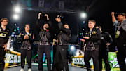 OpTic Texas at the trophy presentation of CDL Champs 2025
