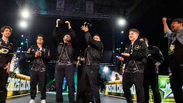 OpTic Texas at the trophy presentation of CDL Champs 2025