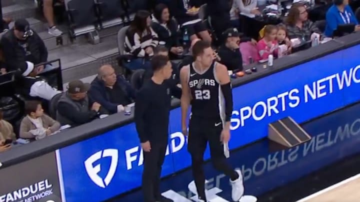 Collins was ejected in the Spurs' Friday night contest in Sacramento. Collins was ejected in the Spurs' Friday night contest in Sacramento.