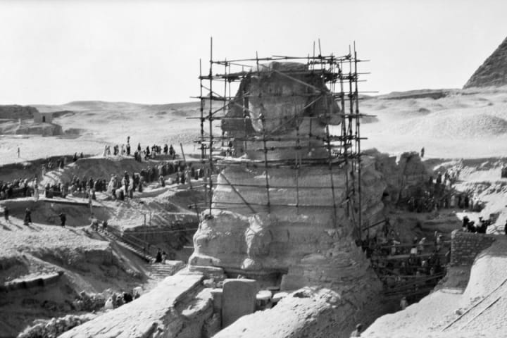 Great Sphinx Of GizaGreat Sphinx of Giza under reconstruction.