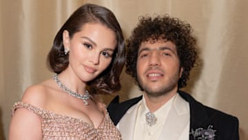 Selena Gomez and Benny Blanco attend the 97th annual Oscars in Hollywood, Calif., in March 2025.