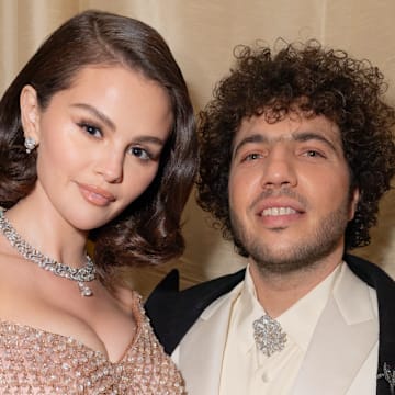Selena Gomez and Benny Blanco attend the 97th annual Oscars in Hollywood, Calif., in March 2025.