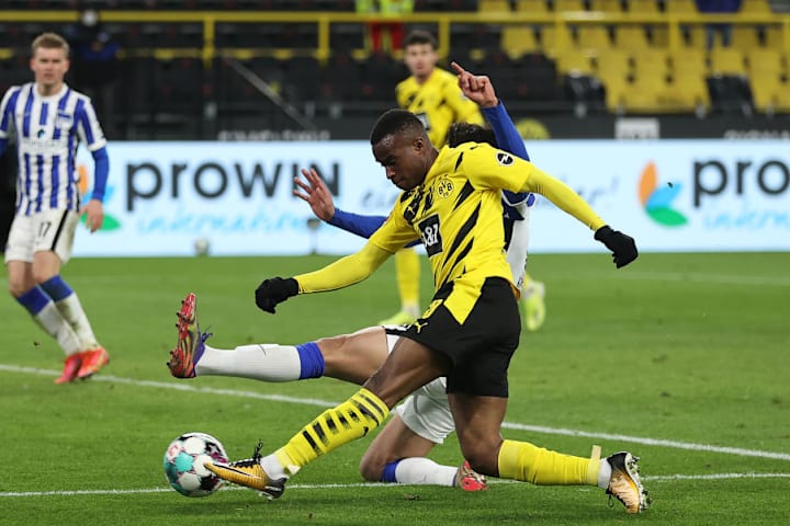 Youssufa Moukoko erzielte im letzten Aufeinandertreffen mit der Hertha das entscheidende 2:0.