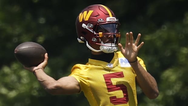 Washington Commanders quarterback Jayden Daniels