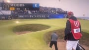 Tiger Woods settled for a double bogey on the par-3 fifth hole during Thursday's first round of the British Open at Royal Troon. 