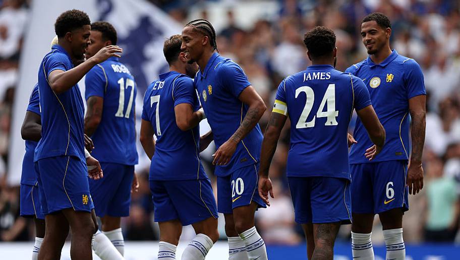 Chelsea players in action ahead of the Carabao Cup tie against Luton Town