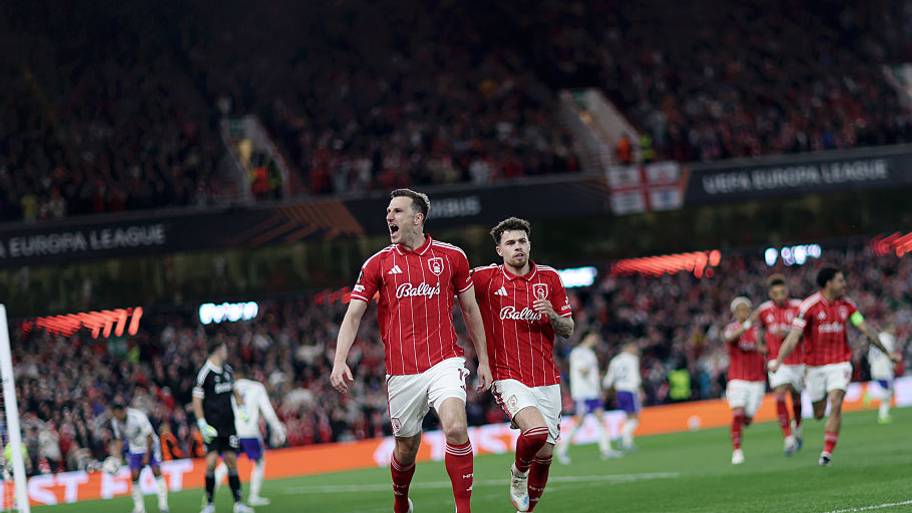 Chris Wood celebrates for Nottingham Forest