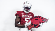 Tavion Wallace on a visit to Arkansas