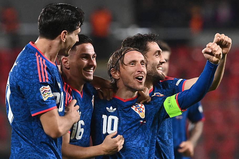 Croatia players celebrate