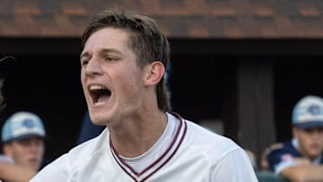 Don Bosco’s Nick Becker celebrates after hitting a home run against Christian Brothers Academy on June 11 at Veterans Park in Hamilton.