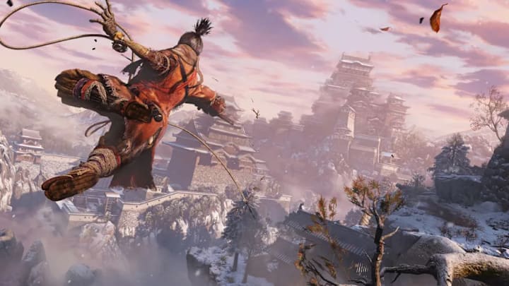 Sekiro's hero dives into action with a grappling hook