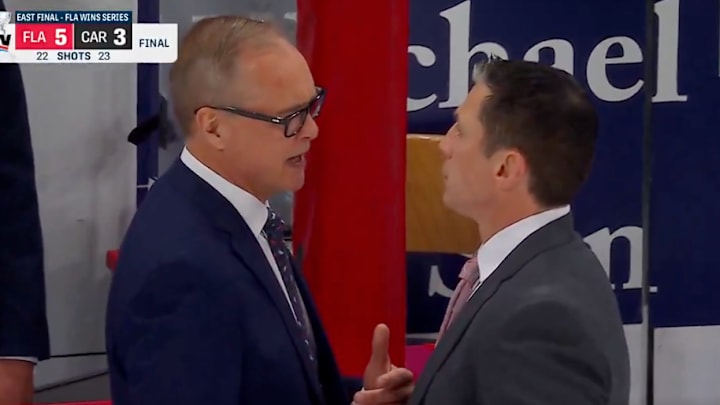 Florida's Paul Maurice explained why he told Carolina's Rod Brind'Amour they should be in the handshake line after the Panthers' win. 