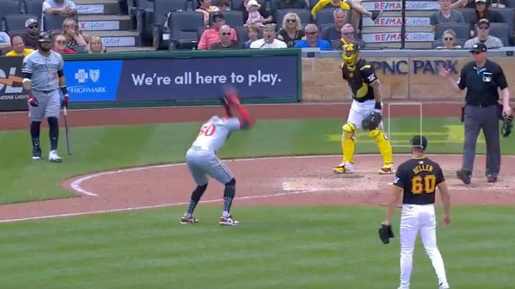 Minnesota Twins vs. Pittsburgh Pirates: Willi Castro slams his helmet to the ground after getting hit by a second pitch in the same game.