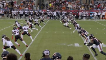 NFL debuts the Dynamic Kickoff during the 2024 Hall of Fame Game between the Chicago Bears and Houston Texans. 