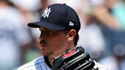 New York Yankees pitcher Max Fried throws during a game against the Houston Astros on Aug. 10 at Yankee Stadium.