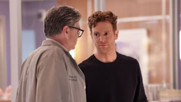 CHICAGO MED -- "A Game of Inches" Episode 1102 -- Pictured: (l-r) Oliver Platt as Dr. Daniel Charles, Nick Gehlfuss as Dr. Will Halstead