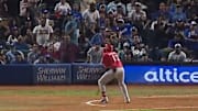 Caminero did the bat flip to end all bat flips in the Dominican League Championship