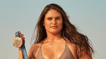 Ilona Maher was photographed by Ben Watts in Bellport, New York. 