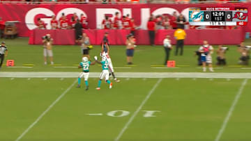 Tampa Bay Buccaneers rookie Jalen McMillan grabbed his first highlight reel catch in the preseason finale vs. Dolphins.