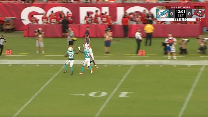 Tampa Bay Buccaneers rookie Jalen McMillan grabbed his first highlight reel catch in the preseason finale vs. Dolphins.