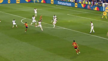 Spain's Lamine Yamal scores from outside the box against France in the Euro 2024 semifinals. 