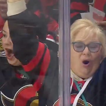 Ottawa Senators rookie Donovan Sebrango's mother, Kim. 
