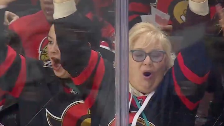 Ottawa Senators rookie Donovan Sebrango's mother, Kim. 