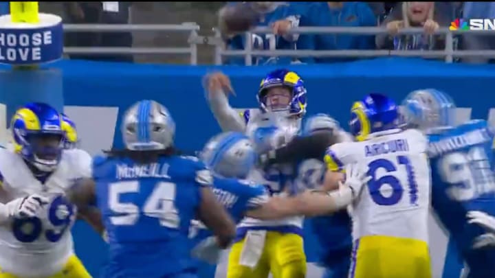 Cris Collinsworth thought this six-yard pass by Matthew Stafford could be the pass of the year.