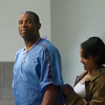 Deion Sanders had another surgery on Tuesday to help with pain in his left foot.