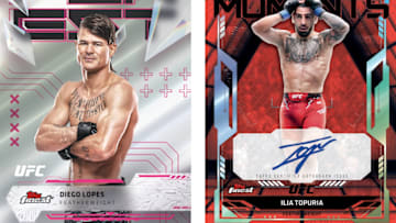 Diego Lopes and Ilia Topuria are among the stars in 2025 Topps Finest UFC