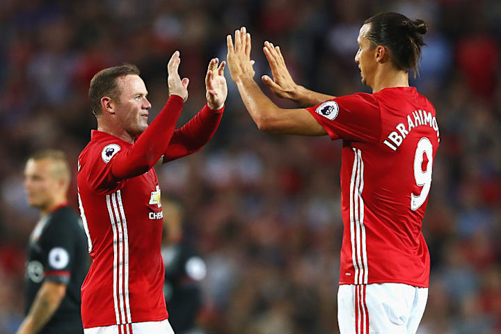 Wayne Rooney, Zlatan Ibrahimovic, August 2016.