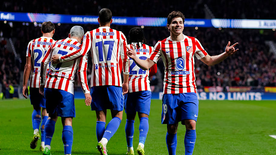 Atlético Madrid players celebrate