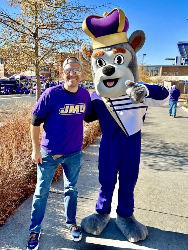 College Football Tour visits Bridgeforth Stadium in Harrisonburg, Virginia. 