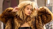 Jasmine Sanders was photographed by Derek Kettla in Switzerland. Top by Adriana Degreas. Swimsuit by Bananhot. Jacket by Adrienne Landau.