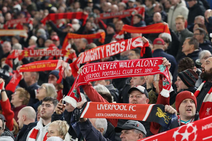 Os torcedores do Liverpool 