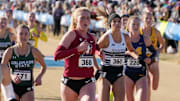 Nov 19, 2022; Stillwater, OK, USA; Grace Connolly of Stanford runs in the women's race during the NCAA championships at Greiner Family OSU Cross Country Course. Mandatory Credit: Kirby Lee-Imagn Images