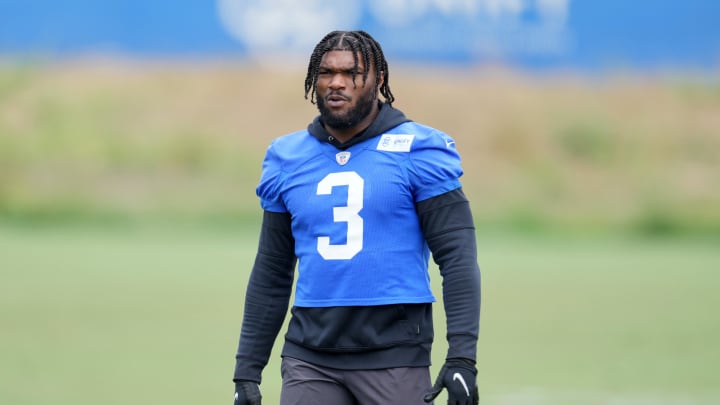 Jun 14, 2023; Thousand Oaks, CA, USA; Los Angeles Rams running back Cam Akers (3) during minicamp at Cal Lutheran University. Mandatory Credit: Kirby Lee-USA TODAY Sports