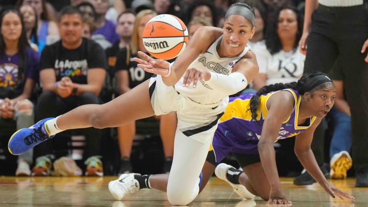 Former South Carolina basketball star A'ja Wilson sticking with a play through contact earlier this week