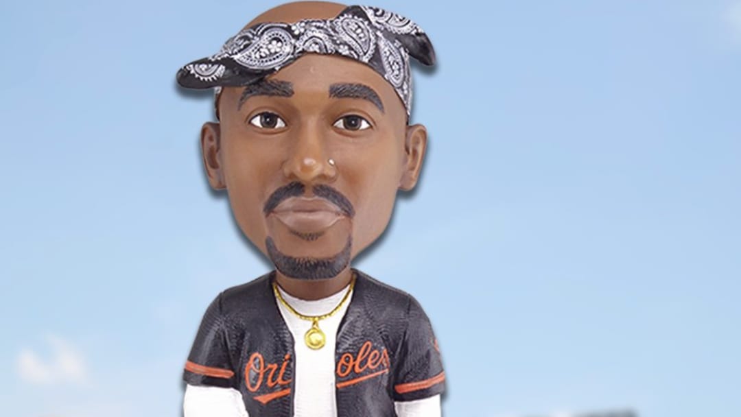 On May 8, the Baltimore Orioles will give away a Tupac Shakur bobblehead to the first 15,000 fans. 