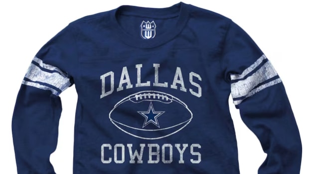 Dallas Cowboys Wes & Willy Youth Football Long Sleeve T-Shirt