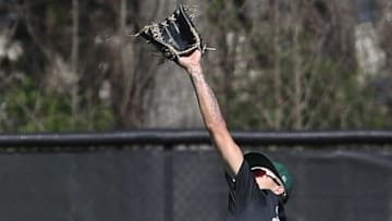 Trinity   s Korbyn Dickerson warms up at their field on Ten Pin Lane Thursday afternoon.April 14, 2022

Dickerson 06