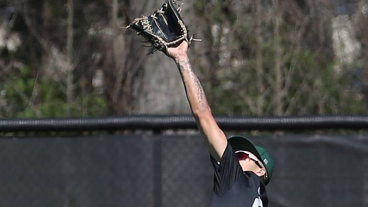Trinity   s Korbyn Dickerson warms up at their field on Ten Pin Lane Thursday afternoon.April 14, 2022

Dickerson 06