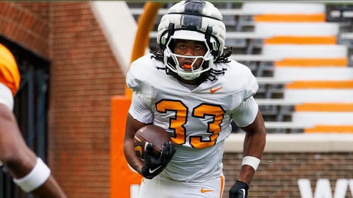 Star Thomas during his first and only spring camp with the Tennessee Volunteers ahead of the 2025 football season Star Thomas during his first and only spring camp with the Tennessee Volunteers ahead of the 2025 football season