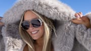 Camille Kostek in Saas-Fee, Switzerland.