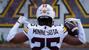 Minnesota Golden Gophers Football show off white uniform for road game against Oregon Ducks.