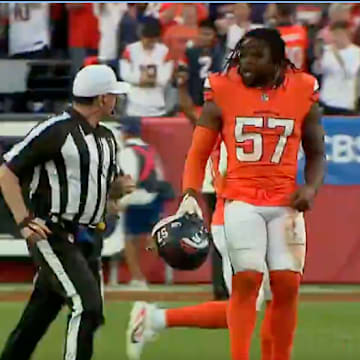 Broncos linebacker Dre Greenlaw was suspended one game after a confrontation with referee Brad Allen after the game against the Giants. 